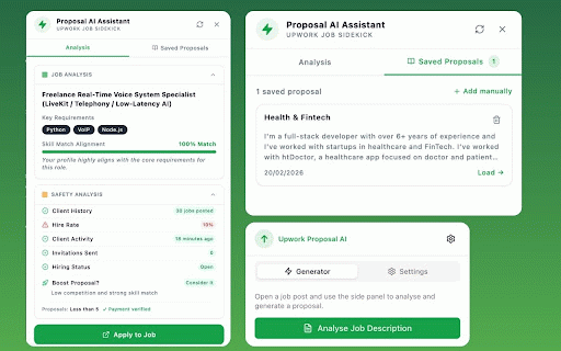 Upwork Proposal AI :: Analyze Upwork jobs and generate tailored proposals with AI