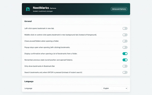 NestMarks :: Modern bookmark manager for Chromium.