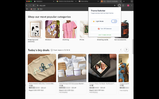 Theme Switcher - Dark/Light Mode :: Instantly toggle any website between beautiful dark and light themes with smart logo preservation and elegant styling.