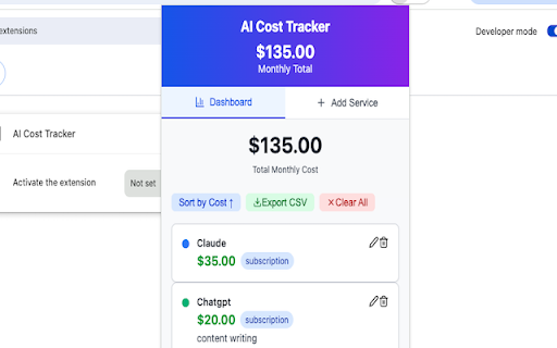 AI Cost Tracker :: Track your AI service costs and subscriptions
