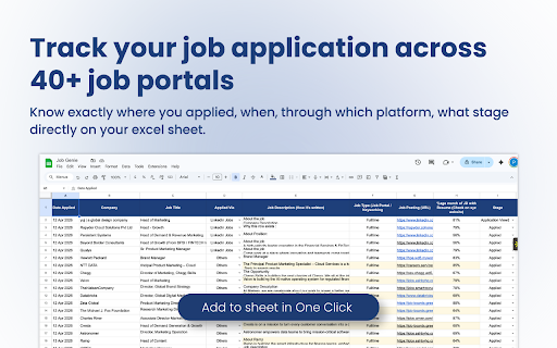 Job Genie - Job Application Tracker and ATS Resume Checker :: Job Application Tracker and ATS Resume Checker — auto-extract job details to Google Sheets and score your resume instantly