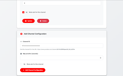 YouTube Ad Auto Skipper :: Auto-skips and mutes YouTube ads with customizable timing for different channels. No ad blocking.