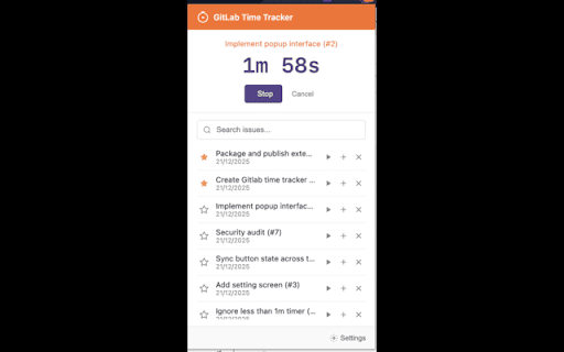 GitLab Time Tracker :: An easy and convenient way to log time spent on GitLab issues.