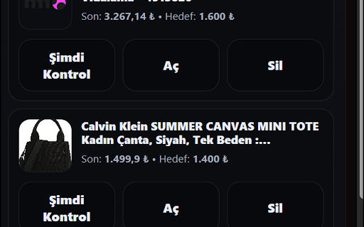 Fırsatdolu Radar – Fiyat Takip & Alarm :: Amazon, Hepsiburada, Trendyol, n11 ürünlerini takip et; fiyat düşünce bildirim + kısa alarm sesi al. Kanal: Fırsatdolu.