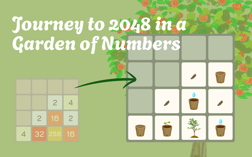Grow 2048 :: A healing puzzle game where numbers merge to grow your own magical tree