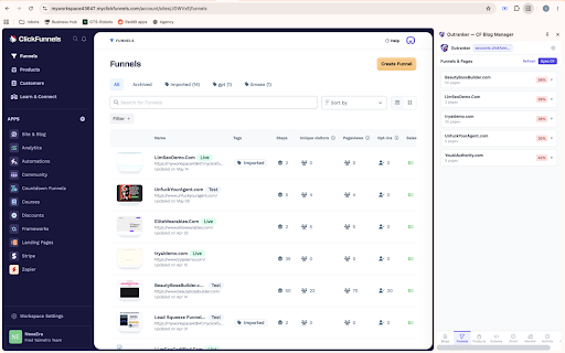 Outranker — CF Blog Manager :: Connect your Outranker account, create AI blog posts, and publish them to ClickFunnels without leaving your dashboard.