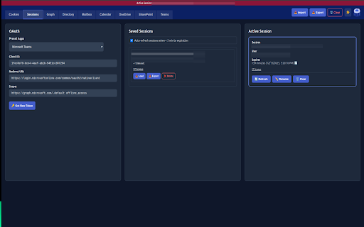 Session Sushi :: Cookie management, M365 OAuth tokens, and Graph API interaction for red teamers