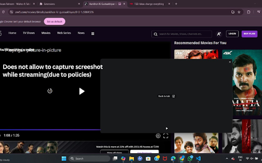 Auto PiP Video :: Automatically enable Picture-in-Picture for videos when switching tabs (first auto, then requires key press).
