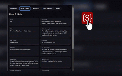 Schema & SEO Launcher :: Inline SEO audit in popup and validate your local or private site on schema.org or Google Rich Results.