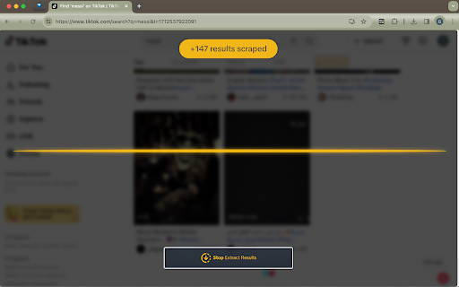 TikTok Top Extractor :: Extract tiktok top videos data from TikTok's top search result page to a XLS/CSV file