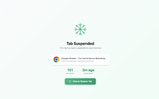 Smart Tab Suspender :: Save memory by suspending inactive tabs. Auto-suspend after inactivity and restore with a single click.