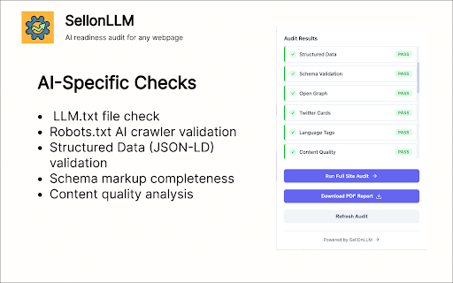 AEO/GEO Audit Tool - AI readiness check :: Quick AI readiness audit for any webpage. Check if your page is optimized for AI platforms like ChatGPT, Claude, and Perplexity.