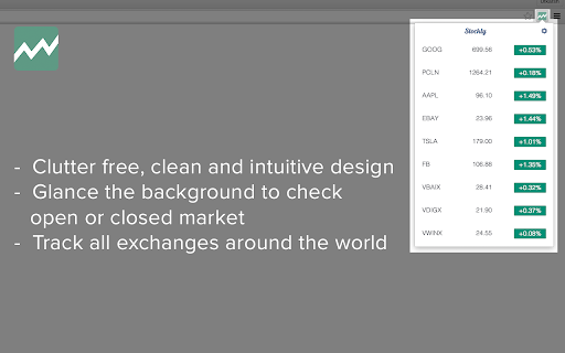 Stockly - Track Stocks, MFs, ETFs and Bonds :: An extension to track Stocks, MFs, ETFs and Bonds. This plugin doesn't track any personal data.