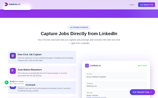 JobRefer.ai - LinkedIn Job Outreach :: Capture LinkedIn jobs and send AI-powered outreach emails