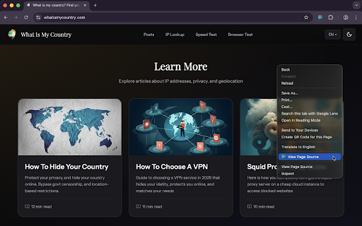 View Page Source :: View source code, detect 100+ web technologies, and analyze SEO — meta tags, structured data, frameworks, and more.