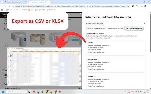 Amazon Seller Address Scraper :: Extract seller contact information from Amazon products. Export addresses, emails, and company details as CSV/Excel.