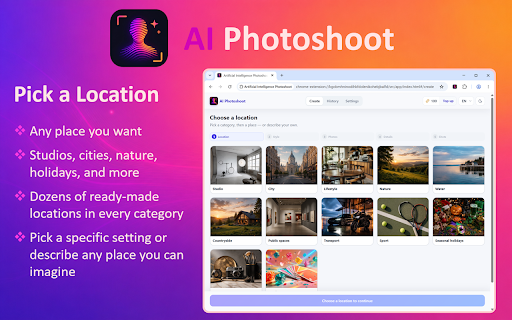 Artificial Intelligence Photoshoot :: Use Artificial Intelligence Photoshoot to create professional AI portraits and studio photos in just a few clicks.