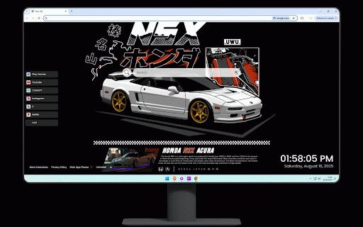 Honda NSX Acura Live Wallpaper :: Legendary Honda NSX Acura showcased with Japanese typography and technical details.
