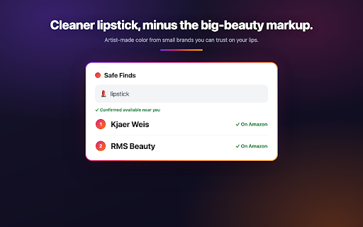 Safe Finds :: Discover the best small and independent brands as alternatives to big corporate brands while you shop on Amazon.