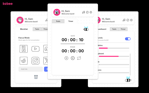 bzbee :: Get productive with a study buddy!