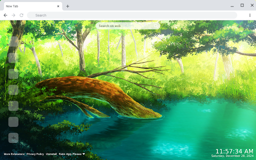 Anime Forest HD Wallpaper :: Transform every new tab into a tranquil escape with the Anime Forest Chrome Extension.