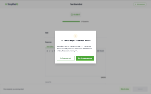 SimplifiedIQ Proctoring :: Developed for monitoring, proctoring, and anti-cheating to ensure assessment integrity