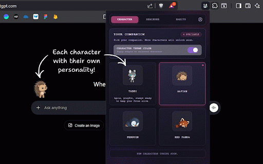 Tabby: Cute Habit Tracker :: Make your browser cutely productive. Meet Tabby, the irresistibly adorable virtual pet that's always "happy" to see you.