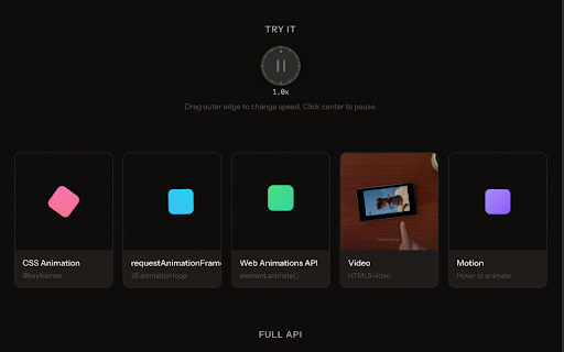 slowmo :: Control time on any web page. Slow down or speed up animations, videos, and games.
