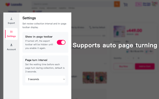 Lazada Review Export - Download Review Images & Videos, Export to Excel :: Lazada Review Exporter - Collect, export reviews to Excel, and batch download review images and videos with one click.
