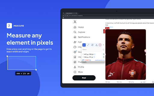 Page Ruler by Browserling – Measure Pixel Distance :: Measure webpage elements, distances, sizes, and angles in pixels with an accurate browser ruler.