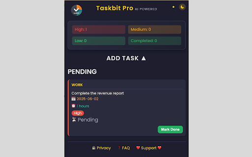 TaskBit Pro: AI Task Prioritizer :: Boost productivity with Taskbit Pro. AI-powered task prioritization, smart deadlines for efficient task management