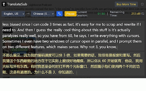 TranslateSub :: Real-time audio & video transcription and translation with subtitles