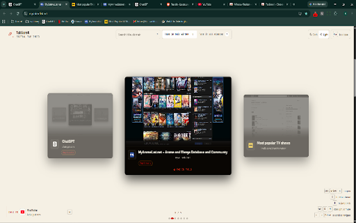 TabScroll :: A full-screen tab switcher for searching and managing tabs across crowded Chrome windows.