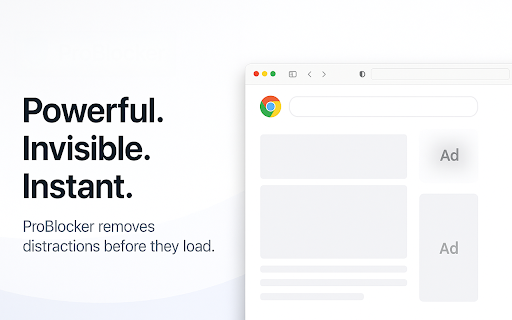 Ad Blocker for YouTube™ & All Sites – ProBlocker :: Blocks ads on YouTube™ and across the web—fast, private, customizable filtering with no tracking.