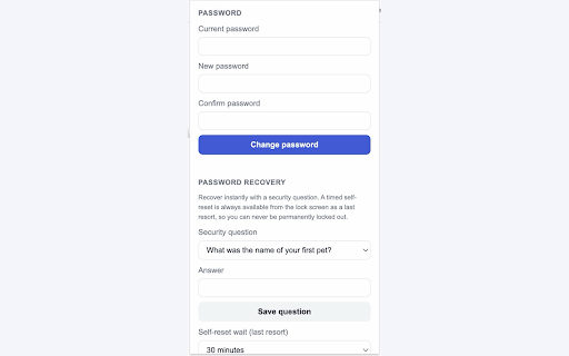 Browserlock – Password Lock for Your Browser :: Lock your whole browser with a password. Lossless mode keeps tabs and unsaved work; auto-lock and startup lock.