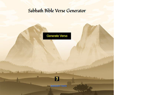 Sabbath Bible Verse Generator :: Displays random Bible verses about the Sabbath