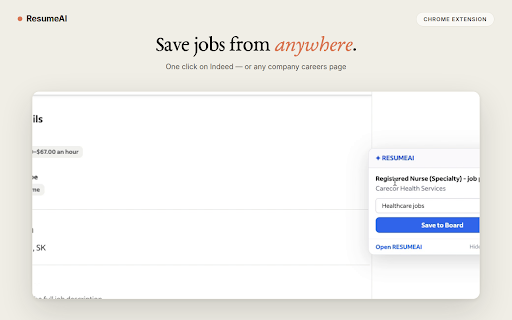 RESUMEAI :: Clip jobs from any job site and autofill application forms from your RESUMEAI job cards.