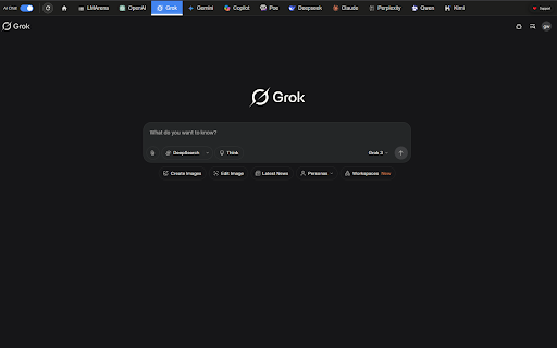 AI Chat New Tab :: The Best AI chat platforms all in one place: GPT, Claude, Gemini, Grok, Copilot and more!