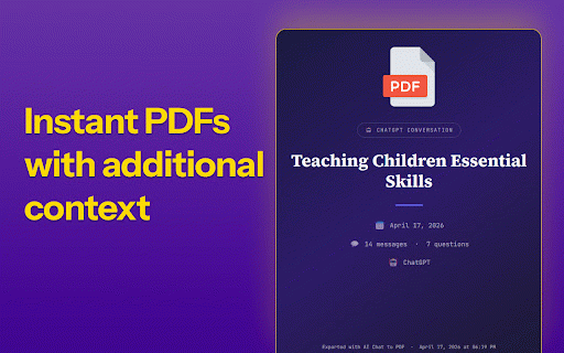 AI Chat to PDF :: Export ChatGPT, Gemini, Claude, and DeepSeek conversations to beautifully formatted PDFs.