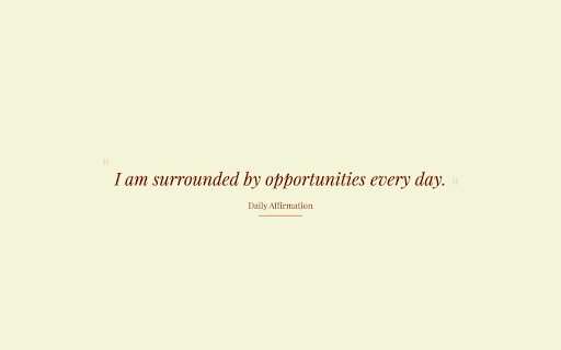 Daily Affirmations :: Displays a daily affirmation on every new tab