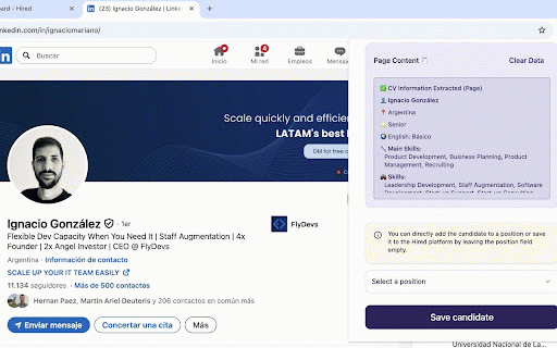 Hired Extension :: Chrome extension for Hired platform integration