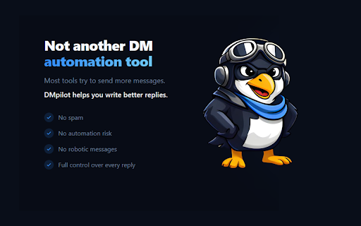 DMpilot :: AI copilot for replying to X and Twitter DMs.