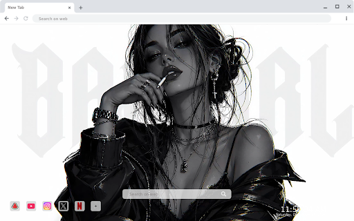 Monochrome Bad Girl Live Wallpaper :: Transform your new tab with Monochrome Bad Girl Live Wallpaper, featuring stunning HD video backgrounds for a bold, edgy vibe.