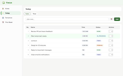 Focus - To-Do & Timer :: A simple, focused To-Do list with a built-in timer.