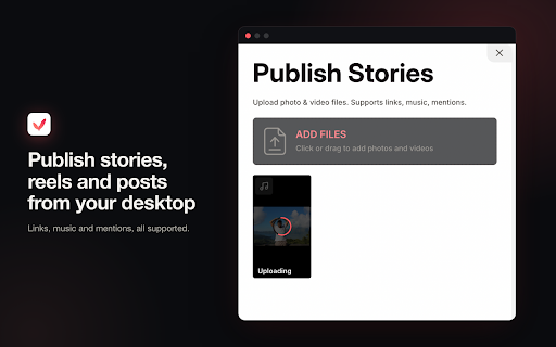 Instagram Post Scheduler & Downloader - Instagrow :: Publish posts, reels, and stories from Chrome. Schedule drafts, download your media, add story music, and manage hashtags.