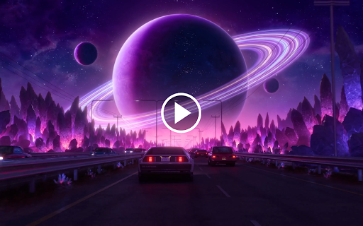 Cosmic Drive Live Wallpaper :: Cosmic Drive Live Wallpaper – Chrome New Tab with surreal neon space HD video background - Gameograf