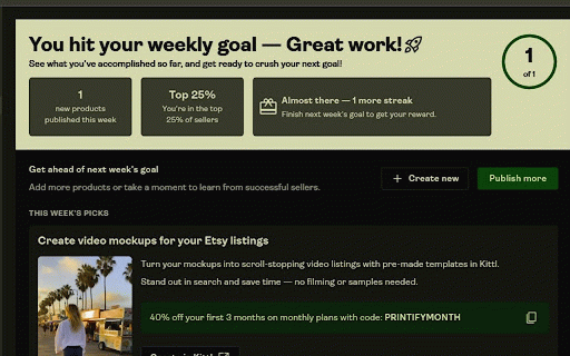Dark Mode for Etsy & Printify :: Dims Etsy and Printify for late-night shop admin. Adjustable brightness, contrast and photo dimming. Unofficial.