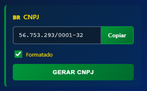 Gera Dado BR :: Gera CNPJ, CPF e UUID válidos