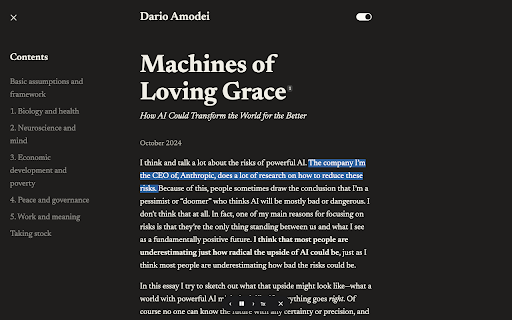 Chickadee :: Reads any web page aloud in a natural voice, highlighting each sentence as it goes. Runs fully on your device.