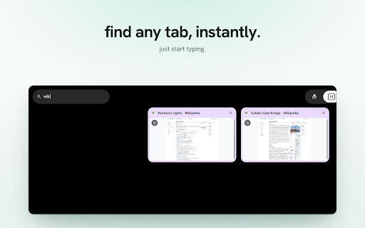 Tab Switcher (iOS Style) :: iOS-style tab manager: see every tab as a grid of live previews, then search, group, pin, and clear duplicates.